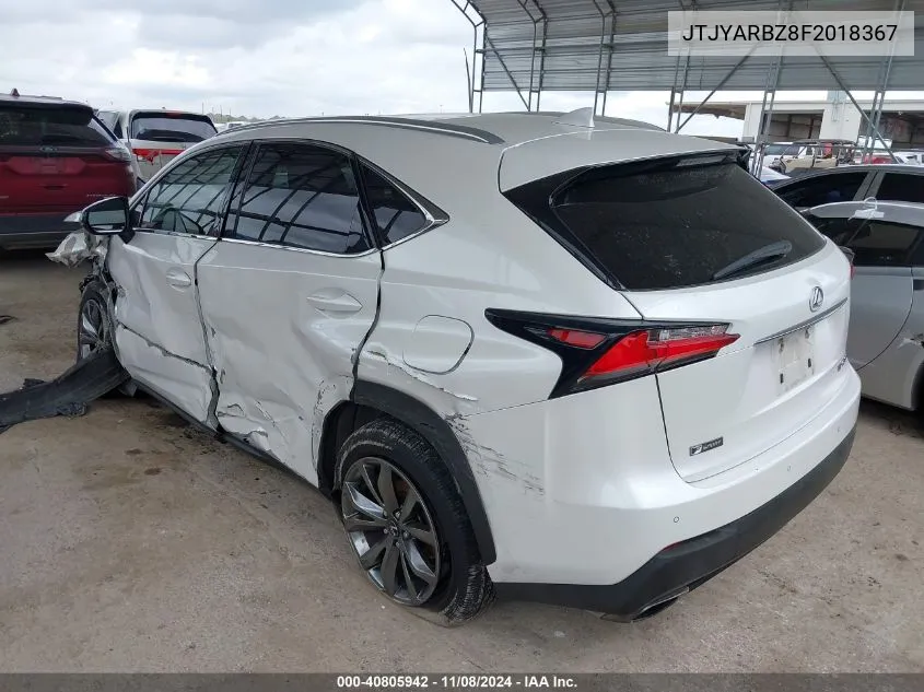 2015 Lexus Nx 200T F Sport VIN: JTJYARBZ8F2018367 Lot: 40805942