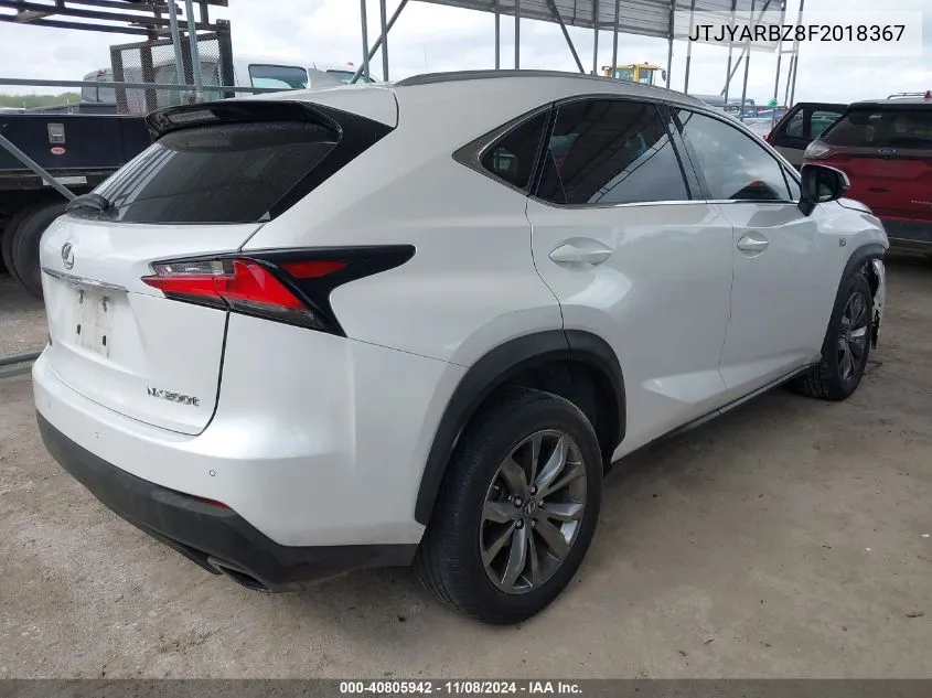 2015 Lexus Nx 200T F Sport VIN: JTJYARBZ8F2018367 Lot: 40805942