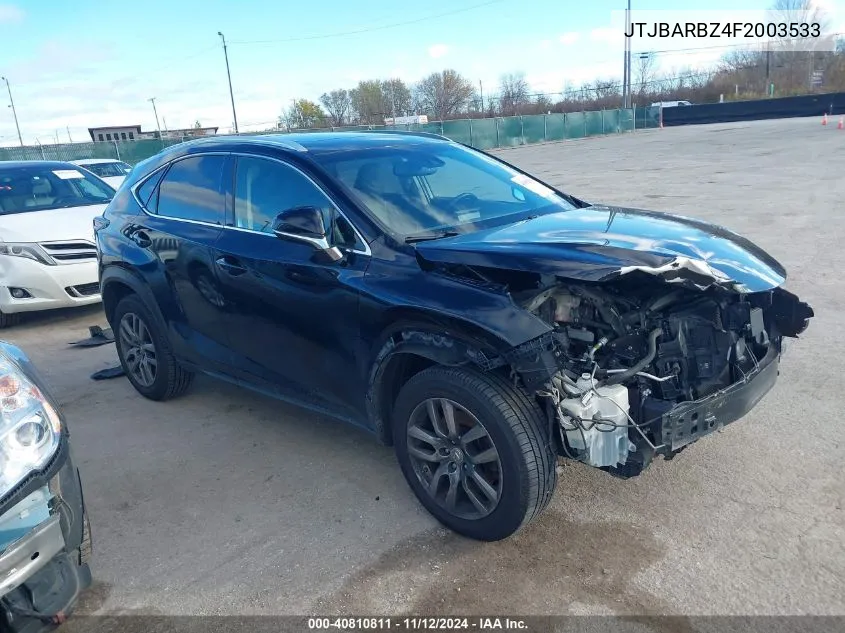 2015 Lexus Nx 200T VIN: JTJBARBZ4F2003533 Lot: 40810811