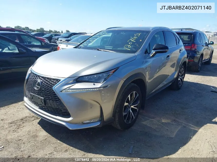 JTJBARBZ4G2071140 2016 Lexus Nx 200T/Base/F Sport