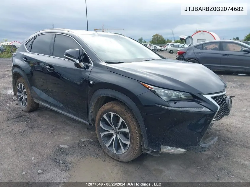 JTJBARBZ0G2074682 2016 Lexus Nx 200T 200T