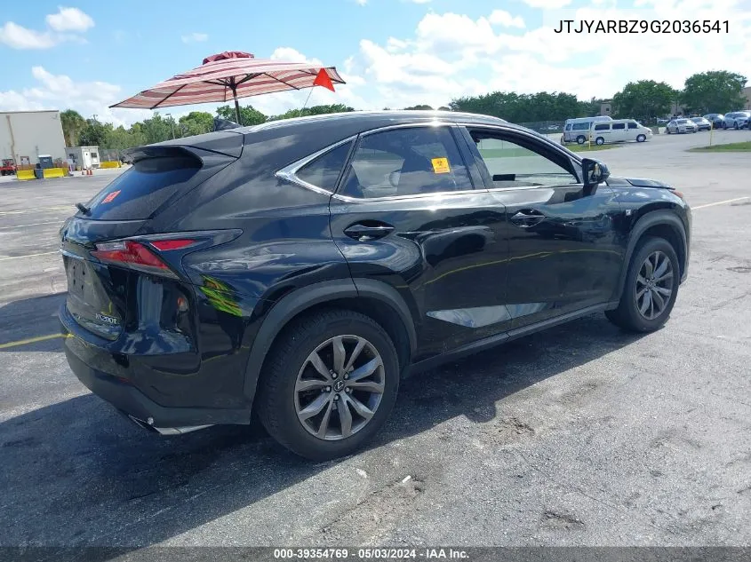 2016 Lexus Nx 200T F Sport VIN: JTJYARBZ9G2036541 Lot: 39354769