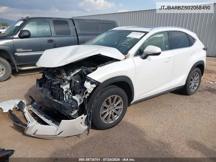 2016 Lexus Nx 200T VIN: JTJBARBZ5G2068490 Lot: 39735701