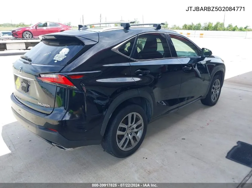 2016 Lexus Nx 200T VIN: JTJBARBZ5G2084771 Lot: 39917825