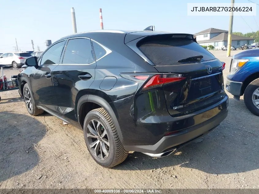 2016 Lexus Nx 200T F Sport VIN: JTJBARBZ7G2066224 Lot: 40009336