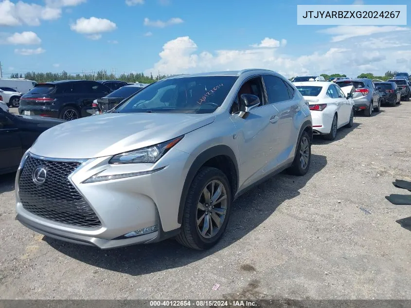 JTJYARBZXG2024267 2016 Lexus Nx 200T F Sport