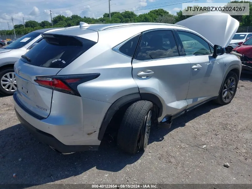 JTJYARBZXG2024267 2016 Lexus Nx 200T F Sport