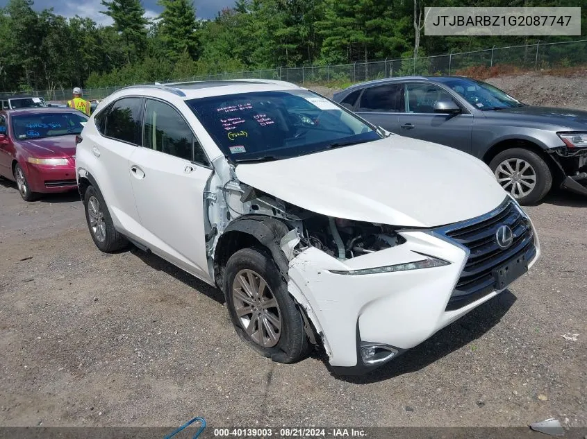 JTJBARBZ1G2087747 2016 Lexus Nx 200T