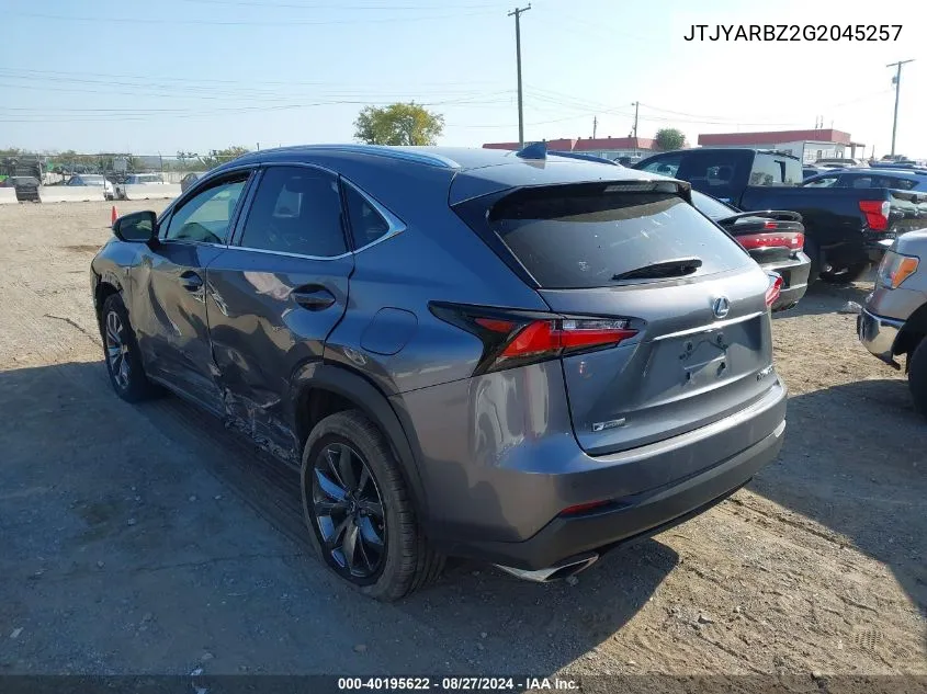 JTJYARBZ2G2045257 2016 Lexus Nx 200T F Sport