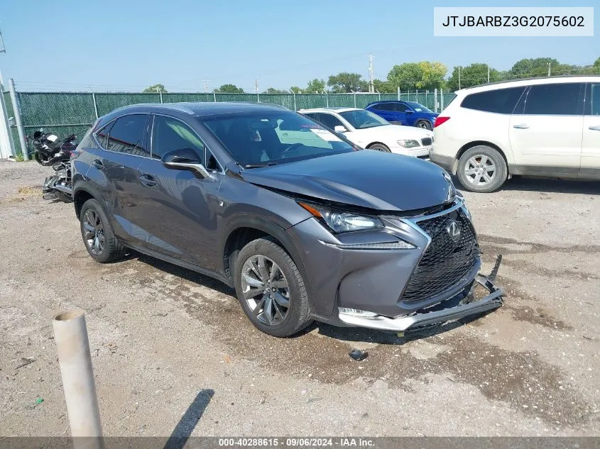 JTJBARBZ3G2075602 2016 Lexus Nx 200T F Sport