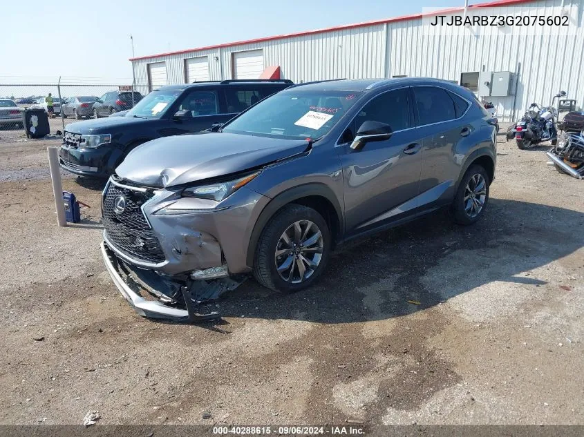 JTJBARBZ3G2075602 2016 Lexus Nx 200T F Sport