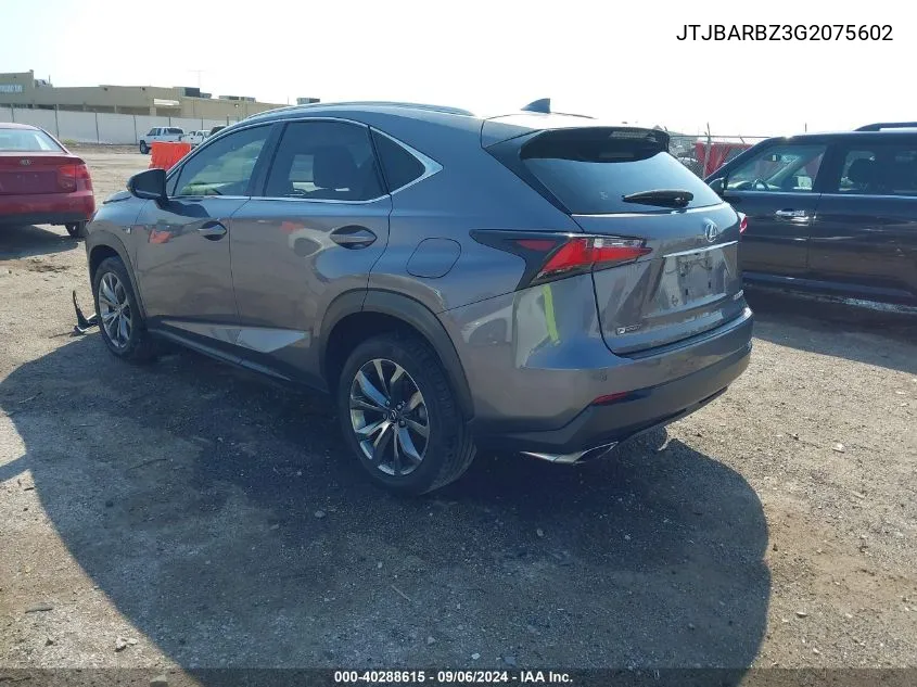 2016 Lexus Nx 200T F Sport VIN: JTJBARBZ3G2075602 Lot: 40288615