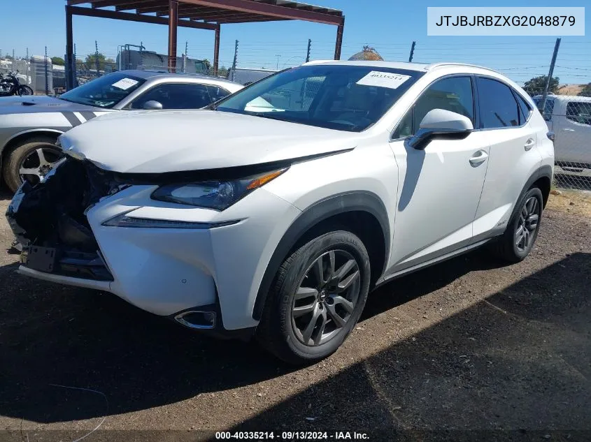 JTJBJRBZXG2048879 2016 Lexus Nx 300H