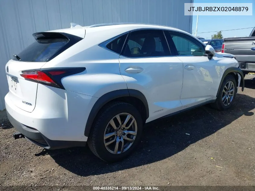 2016 Lexus Nx 300H VIN: JTJBJRBZXG2048879 Lot: 40335214