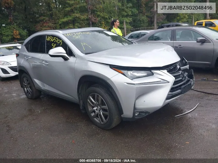 2016 Lexus Nx 200T/Base/F Sport VIN: JTJBARBZ5G2048496 Lot: 40365705