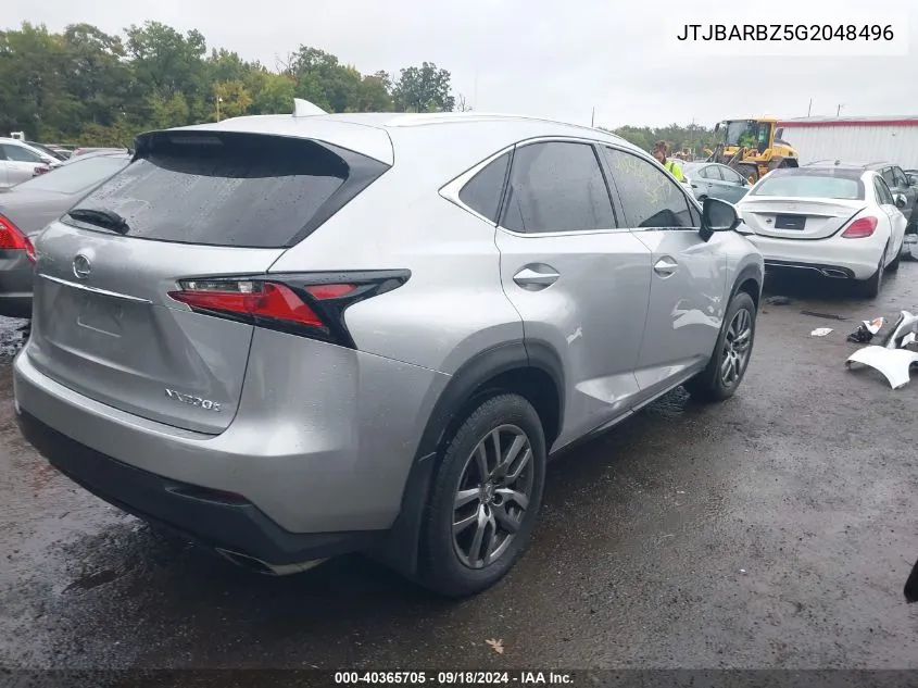 2016 Lexus Nx 200T/Base/F Sport VIN: JTJBARBZ5G2048496 Lot: 40365705