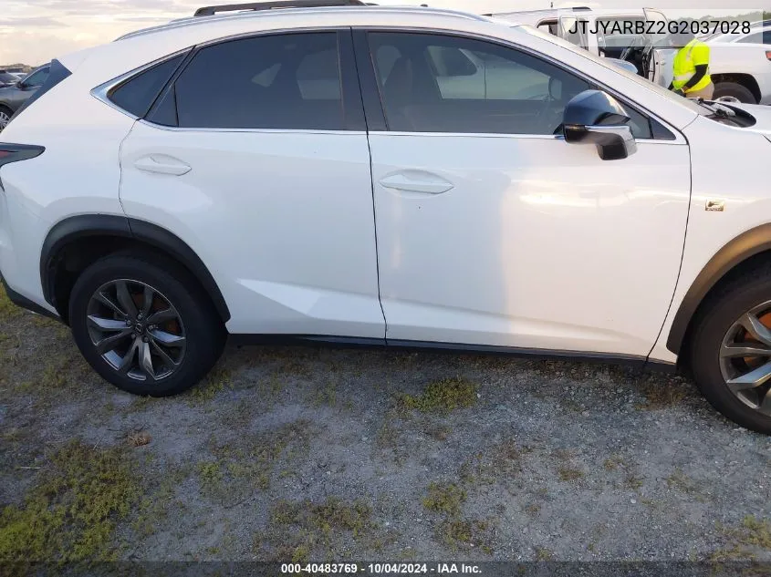 2016 Lexus Nx 200T F Sport VIN: JTJYARBZ2G2037028 Lot: 40483769