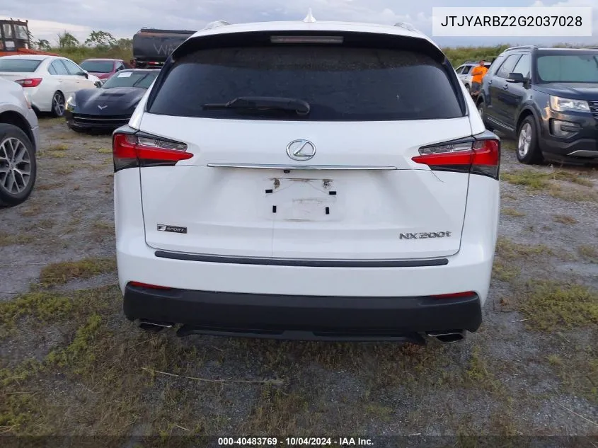 JTJYARBZ2G2037028 2016 Lexus Nx 200T F Sport