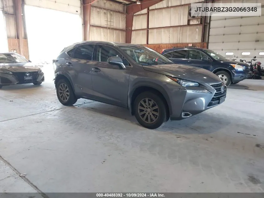 2016 Lexus Nx 200T VIN: JTJBARBZ3G2066348 Lot: 40488392