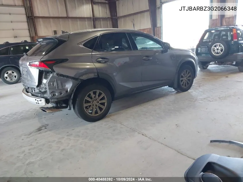 2016 Lexus Nx 200T VIN: JTJBARBZ3G2066348 Lot: 40488392