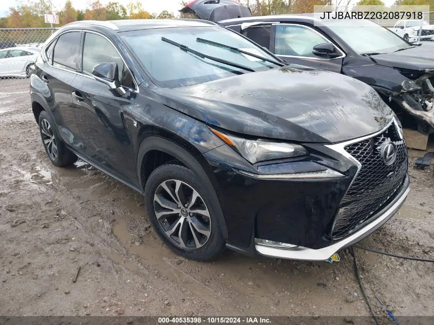 2016 Lexus Nx 200T F Sport VIN: JTJBARBZ2G2087918 Lot: 40535398