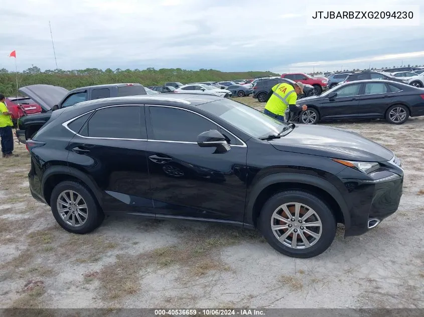 2016 Lexus Nx 200T/Base/F Sport VIN: JTJBARBZXG2094230 Lot: 40536659