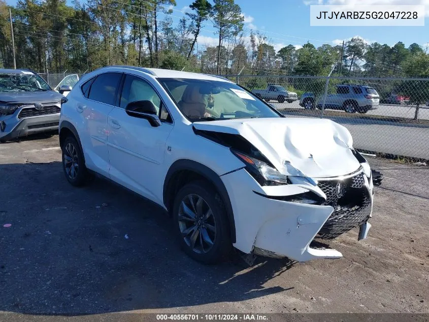 2016 Lexus Nx 200T/Base/F Sport VIN: JTJYARBZ5G2047228 Lot: 40556701