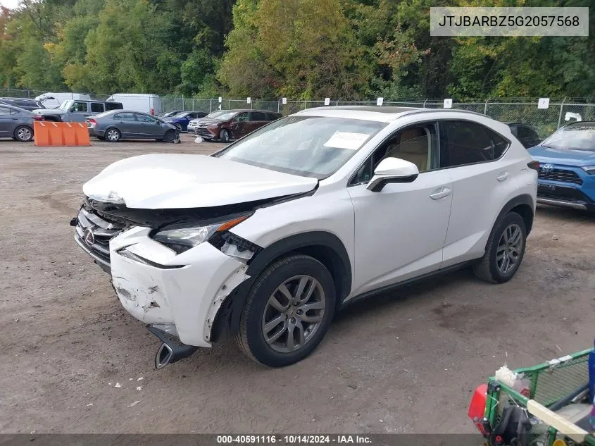 2016 Lexus Nx 200T 200T/Base/F Sport VIN: JTJBARBZ5G2057568 Lot: 40591116