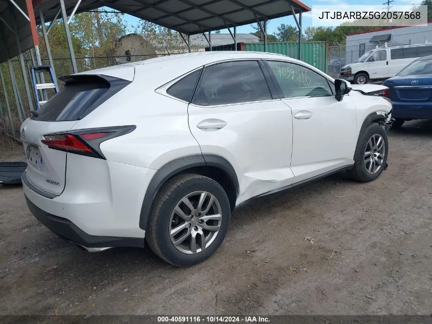 2016 Lexus Nx 200T 200T/Base/F Sport VIN: JTJBARBZ5G2057568 Lot: 40591116