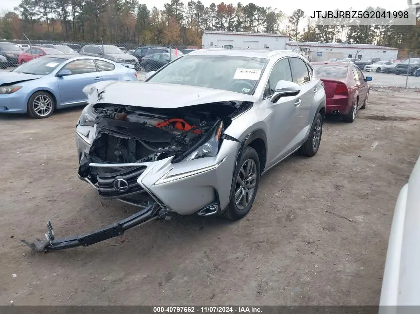 2016 Lexus Nx 300H VIN: JTJBJRBZ5G2041998 Lot: 40797662