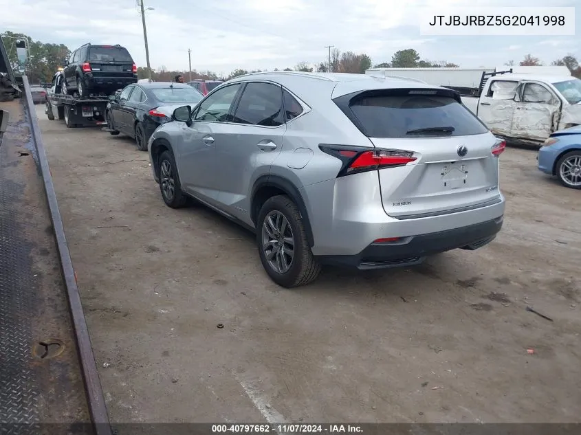 2016 Lexus Nx 300H VIN: JTJBJRBZ5G2041998 Lot: 40797662