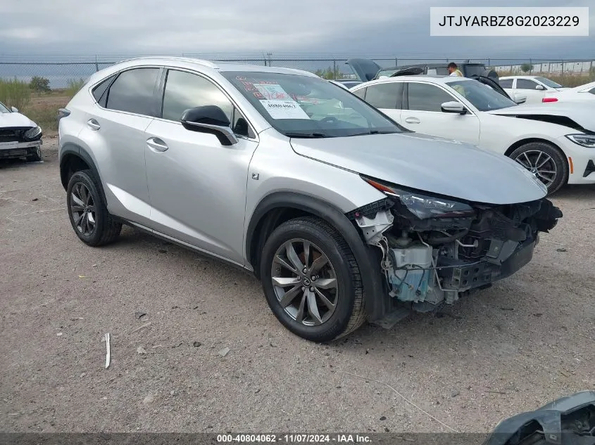 2016 Lexus Nx 200T F Sport VIN: JTJYARBZ8G2023229 Lot: 40804062