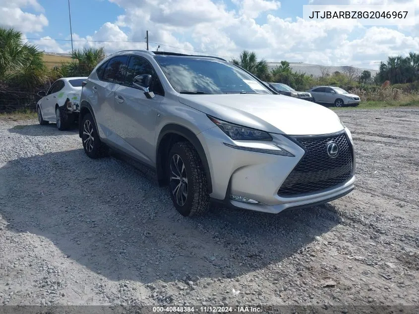 2016 Lexus Nx 200T F Sport VIN: JTJBARBZ8G2046967 Lot: 40848384