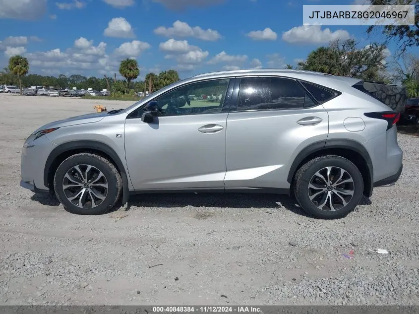 2016 Lexus Nx 200T F Sport VIN: JTJBARBZ8G2046967 Lot: 40848384