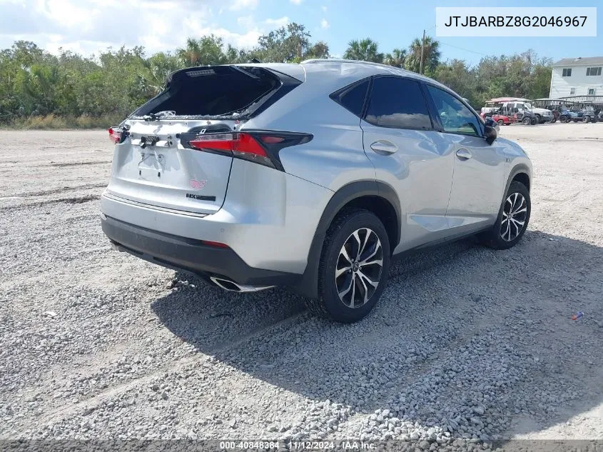 2016 Lexus Nx 200T F Sport VIN: JTJBARBZ8G2046967 Lot: 40848384