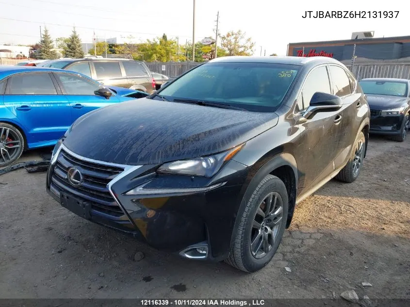 2017 Lexus Nx 200T Base (A6) VIN: JTJBARBZ6H2131937 Lot: 12116339