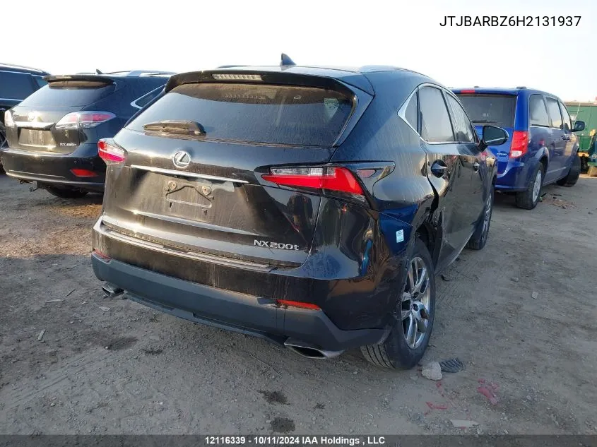 2017 Lexus Nx 200T Base (A6) VIN: JTJBARBZ6H2131937 Lot: 12116339