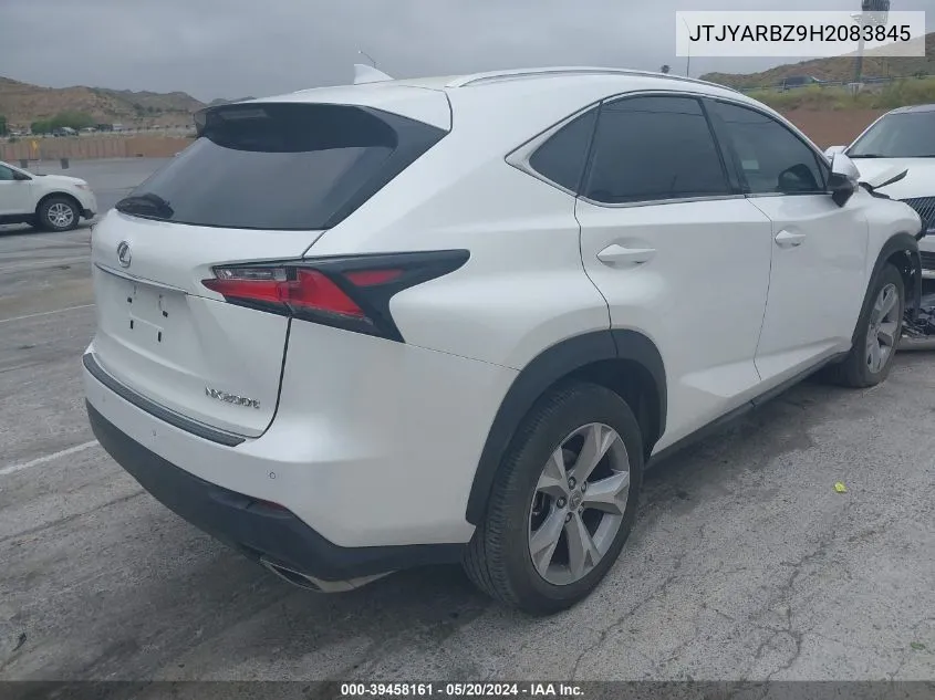 2017 Lexus Nx 200T VIN: JTJYARBZ9H2083845 Lot: 39458161