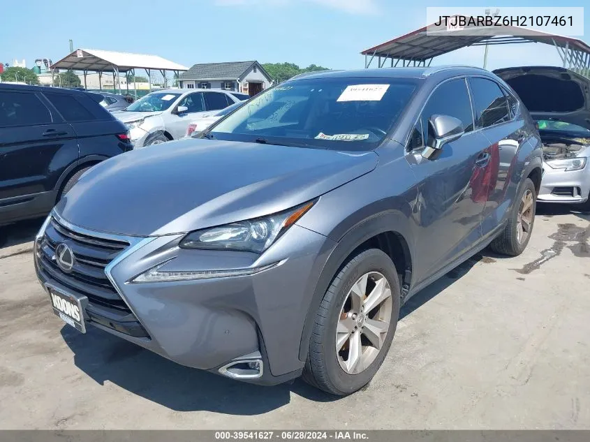 2017 Lexus Nx 200T VIN: JTJBARBZ6H2107461 Lot: 39541627