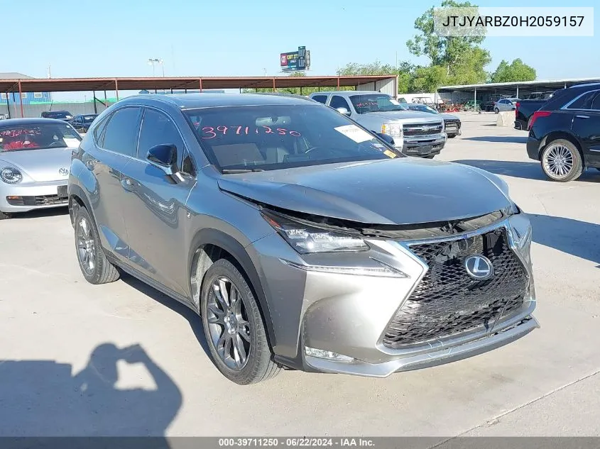 2017 Lexus Nx 200T F Sport VIN: JTJYARBZ0H2059157 Lot: 39711250