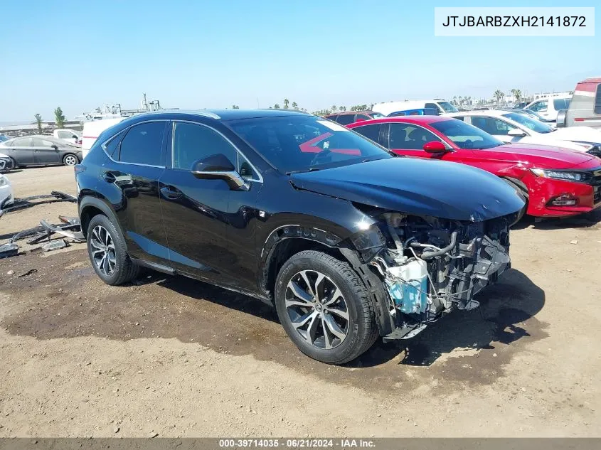 2017 Lexus Nx 200T F Sport VIN: JTJBARBZXH2141872 Lot: 39714035