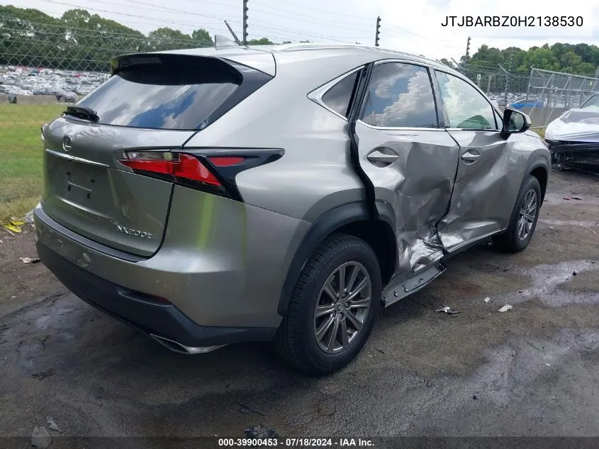 2017 Lexus Nx 200T VIN: JTJBARBZ0H2138530 Lot: 39900453