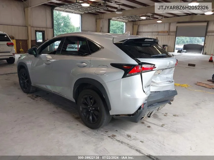 2017 Lexus Nx 200T F Sport VIN: JTJYARBZ6H2052326 Lot: 39922138