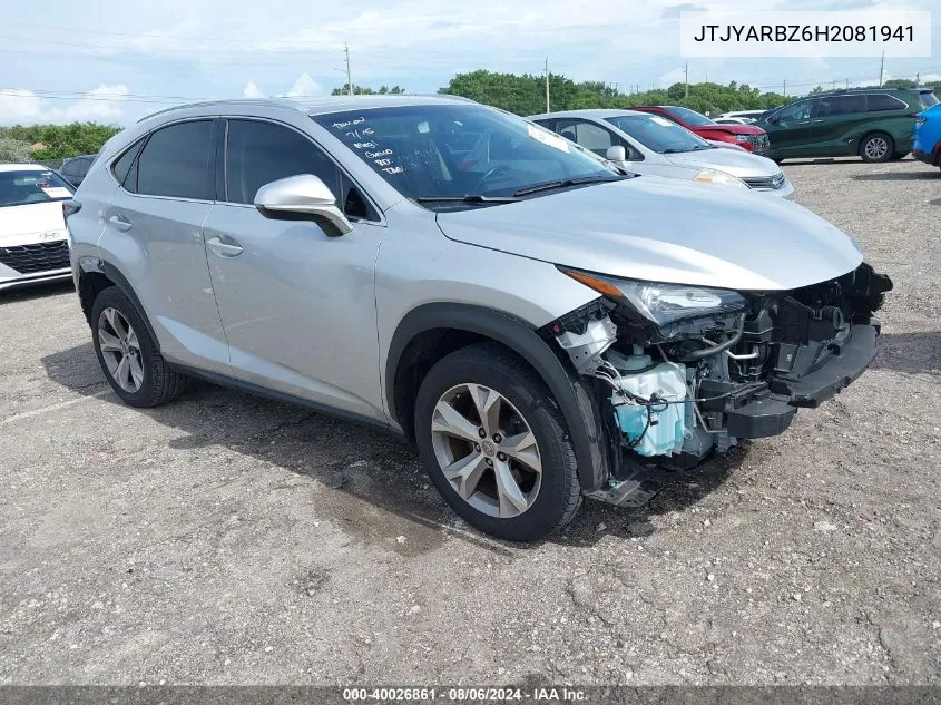 2017 Lexus Nx 200T VIN: JTJYARBZ6H2081941 Lot: 40026861