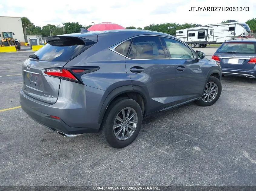 JTJYARBZ7H2061343 2017 Lexus Nx 200T/Base/F Sport