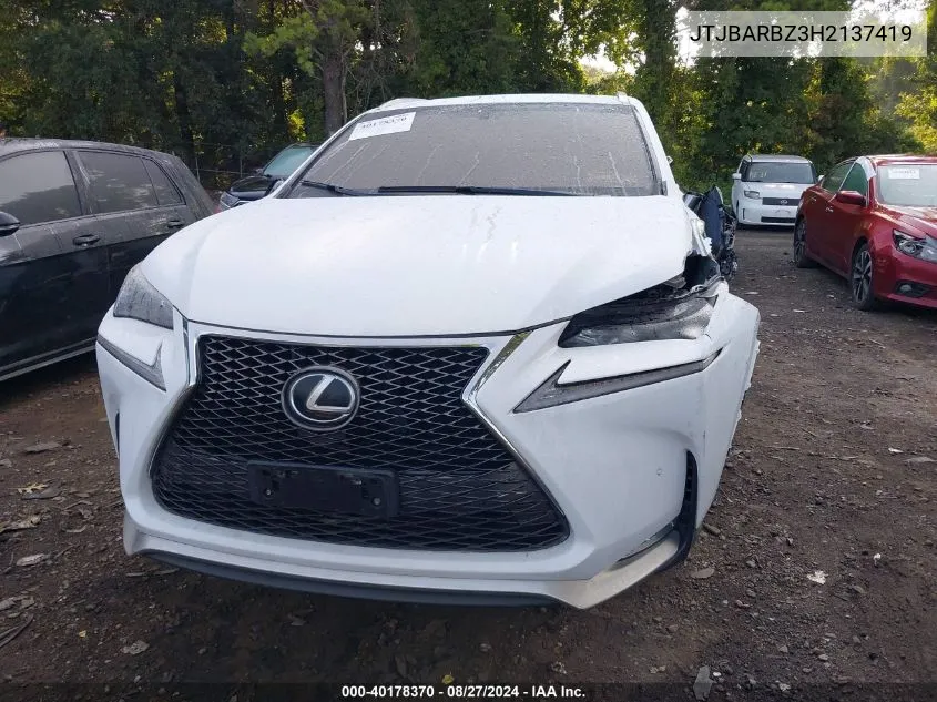 JTJBARBZ3H2137419 2017 Lexus Nx 200T F Sport