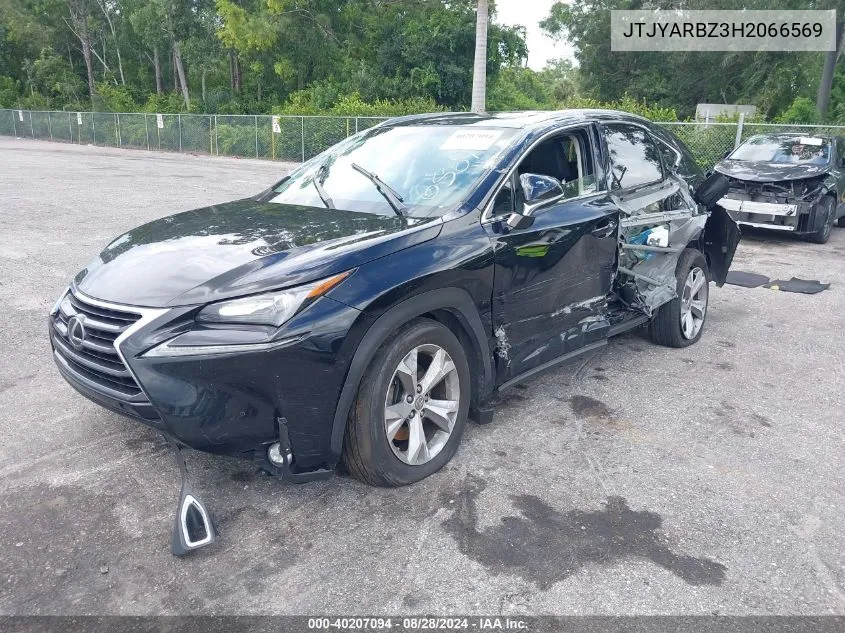 2017 Lexus Nx 200T VIN: JTJYARBZ3H2066569 Lot: 40207094