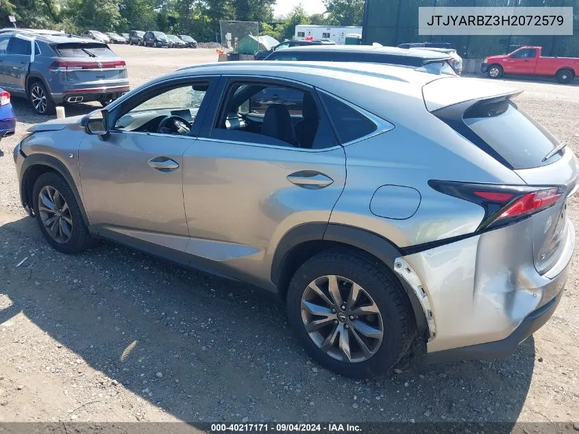 JTJYARBZ3H2072579 2017 Lexus Nx 200T F Sport