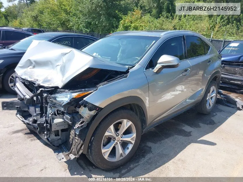 JTJBARBZ6H2145952 2017 Lexus Nx 200T