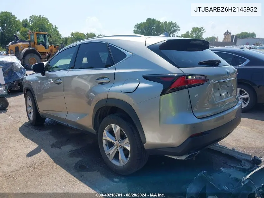 JTJBARBZ6H2145952 2017 Lexus Nx 200T